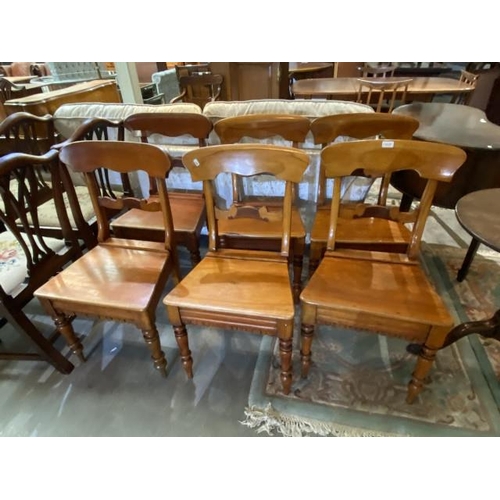 119 - 6 Victorian country kitchen chairs