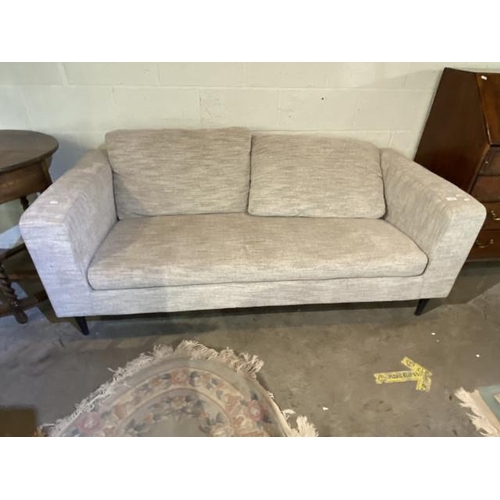 125 - Contemporary grey upholstered 2 seater settee (180W cm)