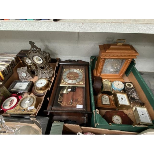 415 - 18 Clocks inc. mantle clocks, alarm clocks, wall clock etc