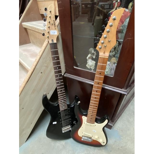 456 - Yamaha ERG121 electric guitar & unbranded electric guitar (no maker or model numbers)