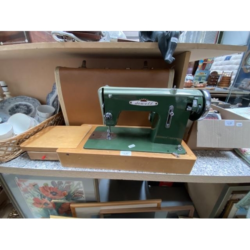 461 - Cased Sowell sewing machine (no mains lead)