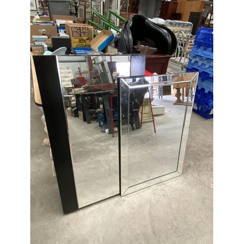 520 - 2 contemporary mirrors 100 x 60 & 90 x 60cm