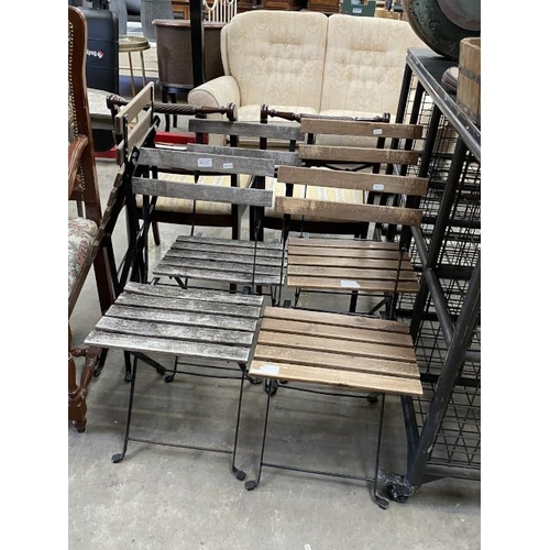 54 - 5 Folding garden chairs