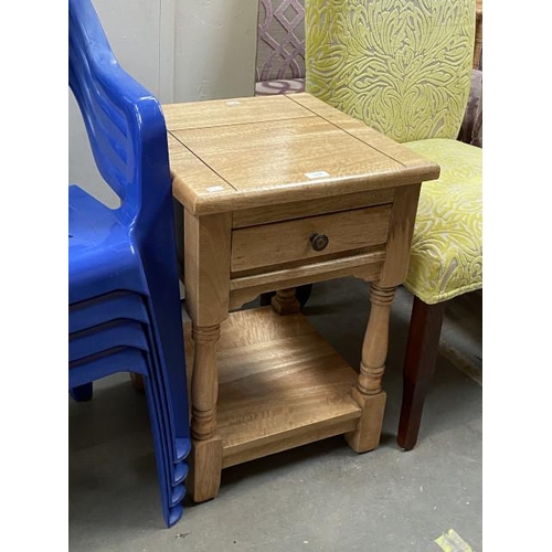 58 - Continental fruit wood lamp table (66H 45W 45D cm)