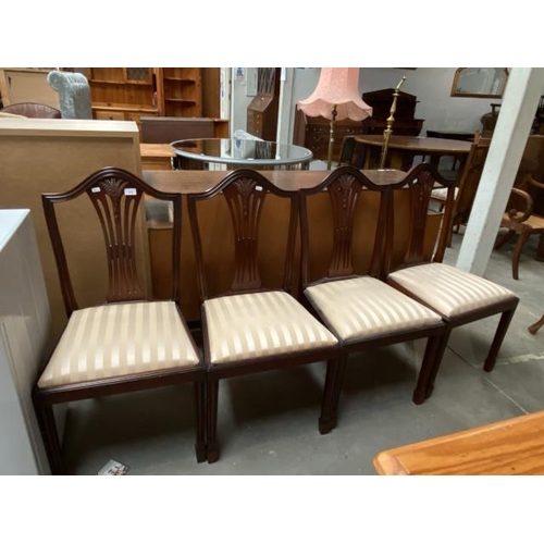 61 - 4 Mahogany Wheatsheaf dining chairs