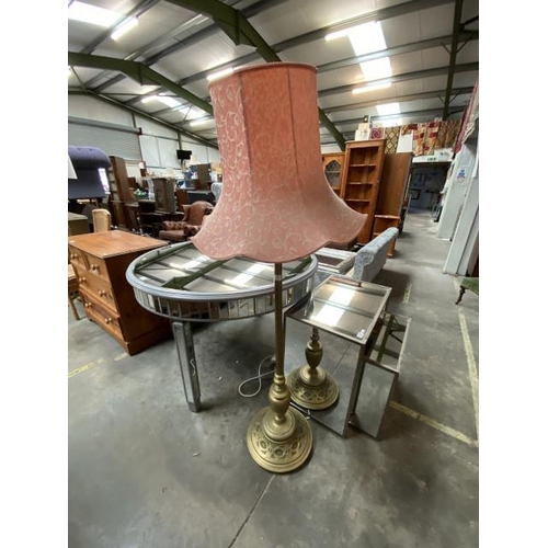 86 - Decorative brass standard lamp