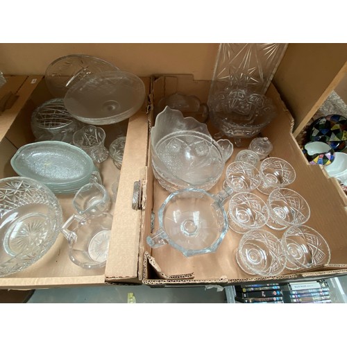 463 - 5 Mixed boxes of glassware inc. Bohemia crystal, Thomas Webb, Royal Doulton, Edinburgh etc