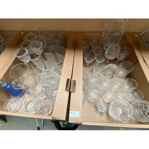 463 - 5 Mixed boxes of glassware inc. Bohemia crystal, Thomas Webb, Royal Doulton, Edinburgh etc