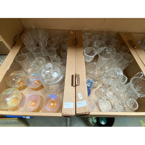 463 - 5 Mixed boxes of glassware inc. Bohemia crystal, Thomas Webb, Royal Doulton, Edinburgh etc