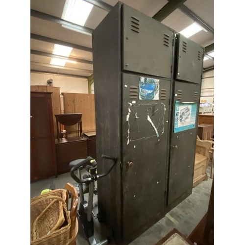 210 - Vintage metal 2 door cabinet (240H 152W 59D cm)