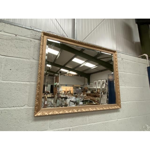 265 - Gilt framed bevel edged wall mirror (114 x 87 cm)