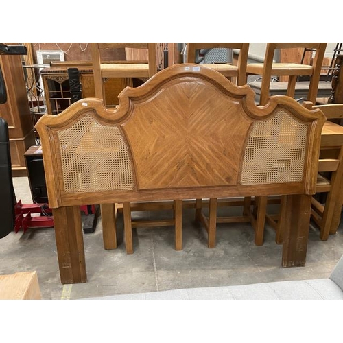 65 - Oak Bergere 5' king size headboard