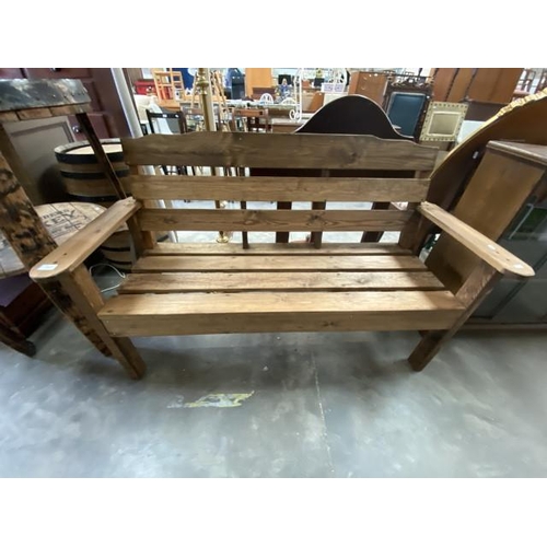 16 - Pine garden bench (137W cm)