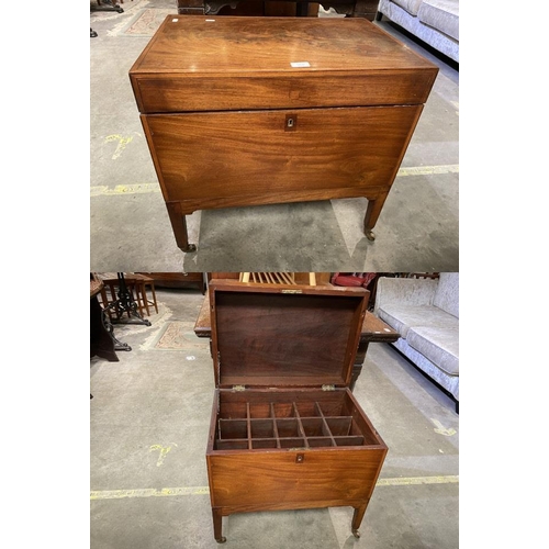 27 - Georgian mahogany inlaid wine box (61H 63W 43D cm)