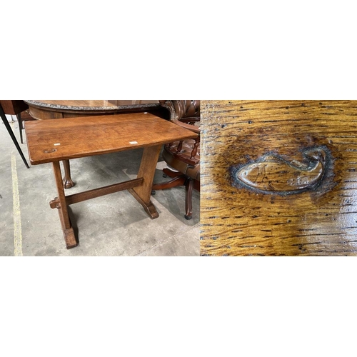 39 - Yorkshire oak Critters refectory table (70H 90W 50D cm)