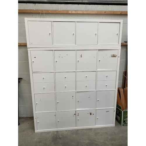 5 - White multi cupboard/drawer unit (188H 147W 39D cm)