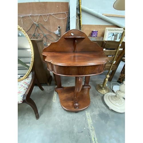52 - Victorian mahogany console table (99H 84W 43D cm)
