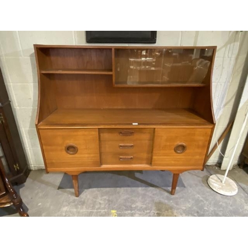 105 - Mid-century teak sideboard (131H 137W 40D cm) (possibly Danish)