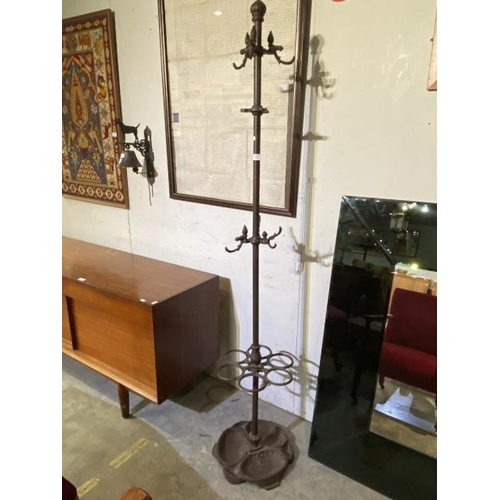 111 - Reproduction metal hat stand/umbrella stand (185H cm)