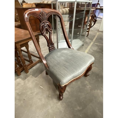 118 - Victorian mahogany bedroom chair (56w cm)