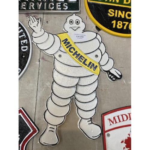 232 - Michelin shape plaque