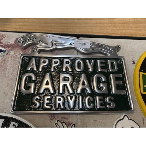 233 - Jaguar approved garage plaque