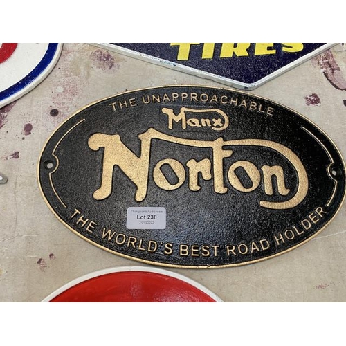 238 - Manx Norton plaque