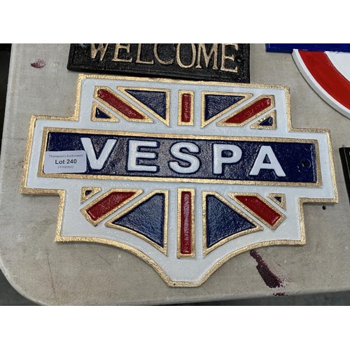 240 - Vespa UK flag plaque