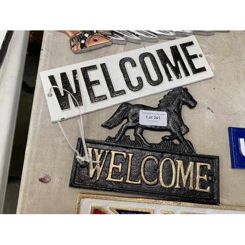 241 - 2 Welcome signs