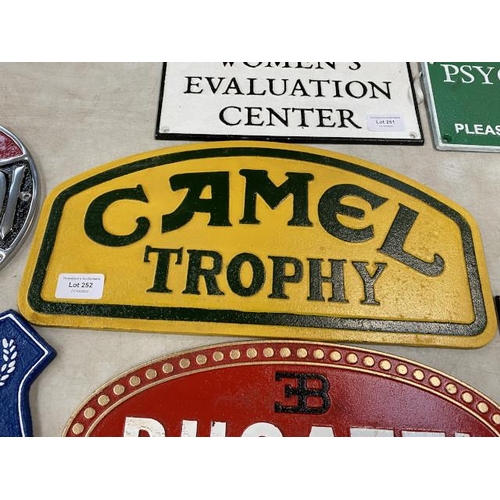 252 - Large camel trophy sign