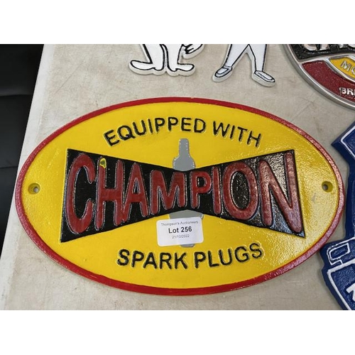 256 - Champion spark plug plaque