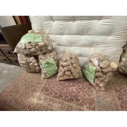 268 - 5 15kg Bags of hardwood Killinghall briquettes