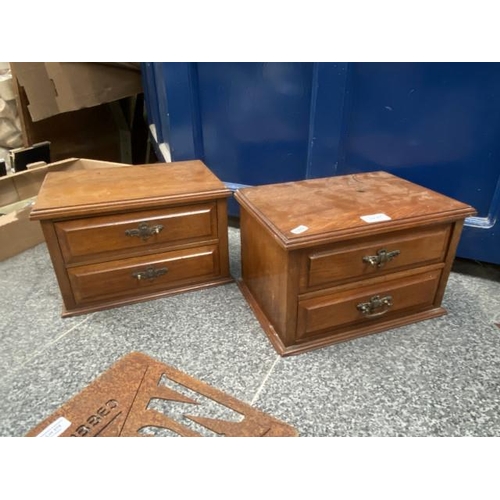 277 - Pair of Edwardian mahogany drawers (20H 32W 22D cm) (missing handles)