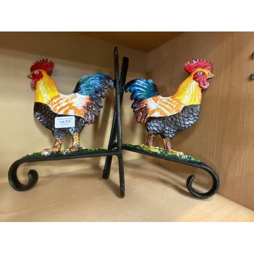 312 - 2 Cockerel basket hangers