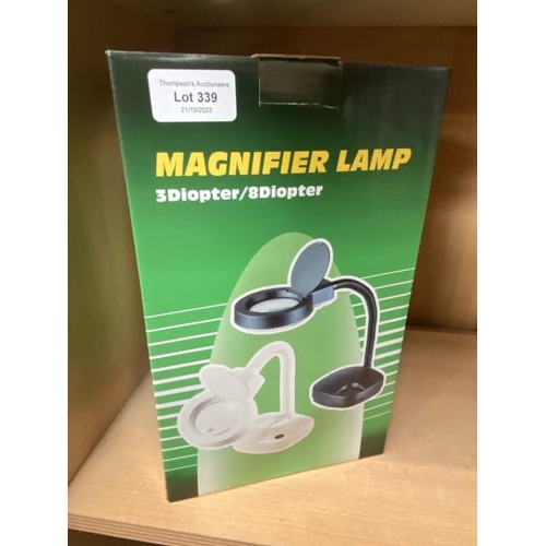 339 - Small table magnifier lamp