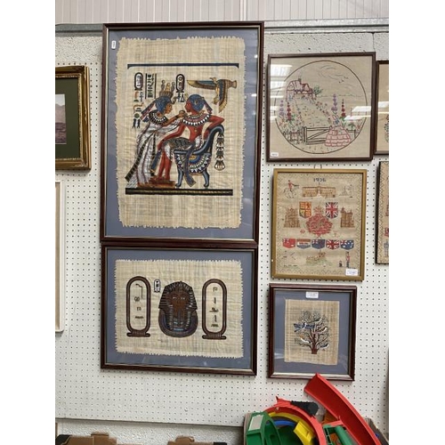 463 - 3 Framed Egyptian pictures