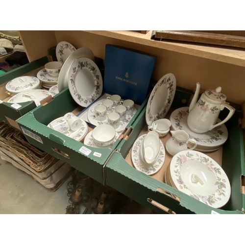 490 - 3 Boxes of Royal Worcester June Garland table wares