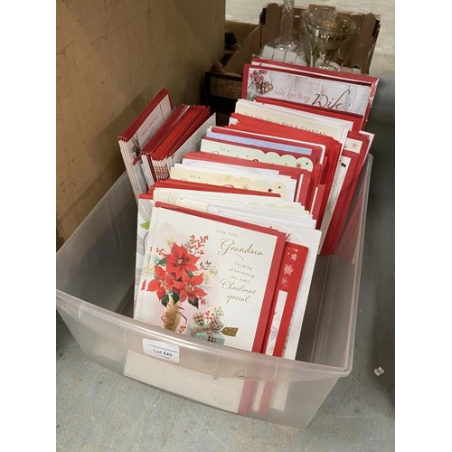 540 - Box of assorted Christmas cards inc. Grandma, Grandpa, Auntie & Uncle (over 100 cards)