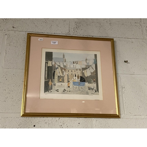 583 - Framed pencil signed print 