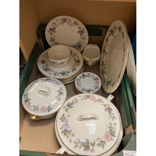 490 - 3 Boxes of Royal Worcester June Garland table wares