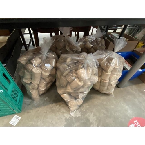 493 - 5 15kg Bags of Killingall hardwood briquettes