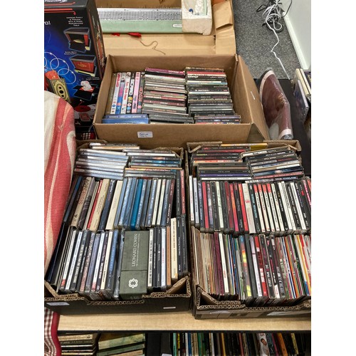 585 - 7 Boxes of assorted CDs & DVDs inc. Elvis, 80s pop, Michael Jackson, music of Andrew Lloyd Webber et... 