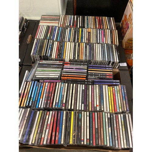 585 - 7 Boxes of assorted CDs & DVDs inc. Elvis, 80s pop, Michael Jackson, music of Andrew Lloyd Webber et... 