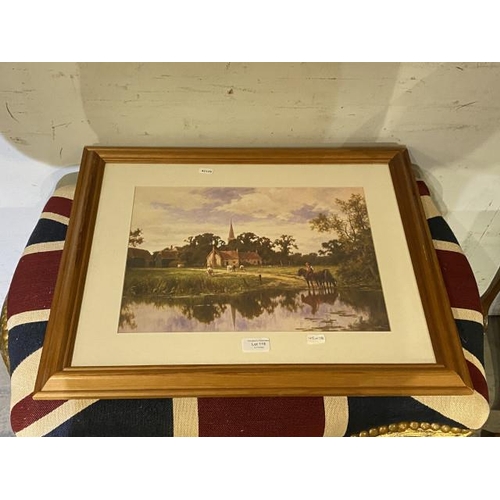 115 - Pine framed rural print (48x58cm)
