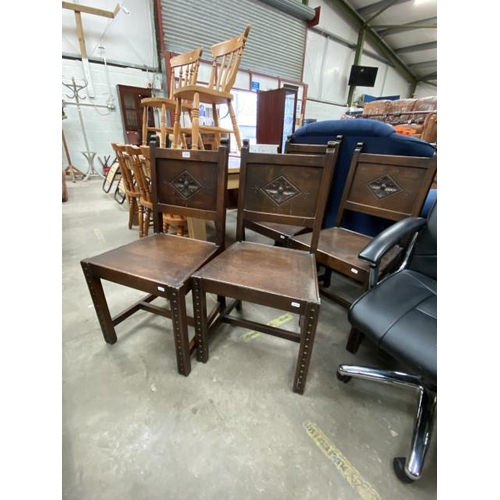 133 - 4 Oak dining chairs