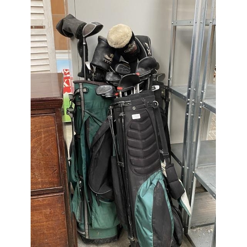 165 - 3 Golf bags & clubs inc. Face Saver, Top Flite, Titanium etc