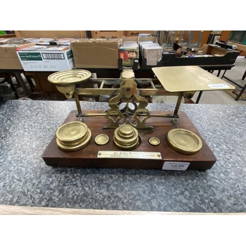 240 - Samuel Mordan Victorian postal scales & weights