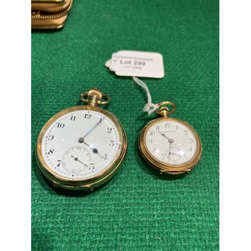 299 - C. Lumsden & Son gilt fob watch & Swiss made pocket watch