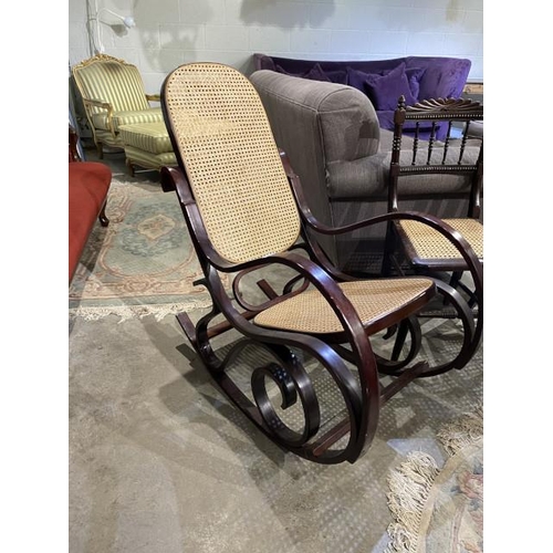 73 - Bentwood Bergere rocking chair (52w cm)