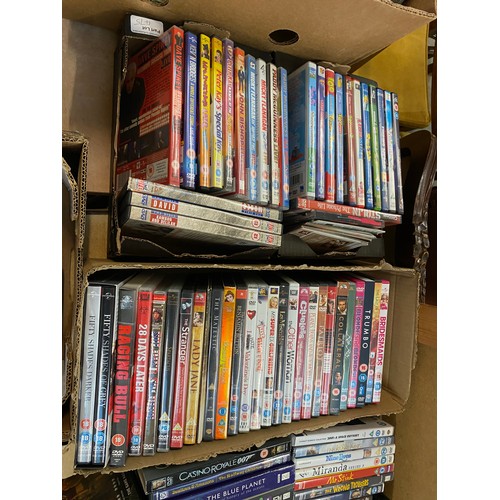 475 - Large quantity of assorted DVDs inc. Toy Story & Bridesmaids, assorted CDs & cassettes inc.  classic... 